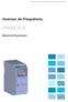 Motores I Automação I Energia I Transmissão & Distribuição I Tintas. Inversor de Frequência CFW300 V1.1X. Manual de Programação