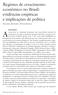 Regimes de crescimento econômico no Brasil: evidências empíricas e implicações de política