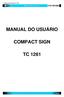MANUAL DO USUÁRIO COMPACT SIGN TC 1261