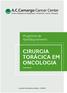 Programa de Aperfeiçoamento CIRURGIA TORÁCICA EM ONCOLOGIA. Comissão de Residência Médica COREME