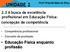 UNIDADE 2. Educação Física enquanto profissão. 2.2 A busca da excelência profissional em Educação Física: concepção de competência