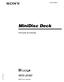(1) MiniDisc Deck. Instruções de operação MDS-JE Sony Corporation