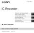 IC Recorder ICD-UX200/UX300/UX300F