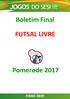 Boletim Final FUTSAL LIVRE