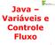 Java Variáveis e Controle Fluxo