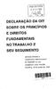 DECLARAÇÃO DA OIT NO TRABALHO E SOBRE OS PRINCÍPIOS FUNDAMENTAIS. SEU SEGUiMENTO E DIREITOS. r çrt(fl - RECEIVED