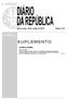 SUPLEMENTO I SÉRIE ÍNDICE. Assembleia da República. Quarta-feira, 30 de Junho de 2010 Número 125