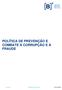 POLÍTICA DE PREVENÇÃO E COMBATE À CORRUPÇÃO E À FRAUDE