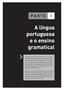 A língua portuguesa e o ensino gramatical