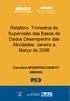 Relatório Trimestral de Supervisão das Bases de Dados Desempenho das Atividades: Janeiro a Março de 2006