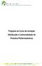 Programa do Curso de formação Distribuição e Comercialização de Produtos Fitofarmacêuticos