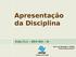 Apresentação da Disciplina