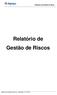 Relatório de Gestão de Risco. Relatório de Gestão de Riscos