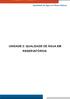 UNIDADE 2: QUALIDADE DE ÁGUA EM RESERVATÓRIOS