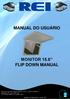 MANUAL DO USUÁRIO MONITOR 15.6 FLIP DOWN MANUAL