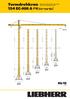 EN/CE 1 : 430. Tower Crane / Grue à tour / Gru a torre. 60,0 m 1800 kg. 8 x 4,14 m. 11 x 4,14 m. 12 x 2,5 m. 2,3 m. 1,8 m. 2,3 m 2,3 m.