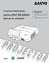 Projector Multimédia. Manual do utilizador MODELO PLC-WL2503A. Rede suportada LAN com fios