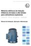 Motores elétricos de indução trifásicos de baixa e alta tensão para atmosferas explosivas Linha M - Rotor de gaiola - Verticais