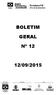 BOLETIM GERAL Nº 12 12/09/2015