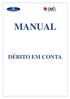 MANUAL DÉBITO EM CONTA