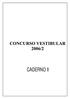INSTRUÇÃO VESTIBULAR 2006/2