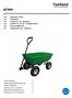 QT300 GARDEN CART TUINKAR CHARIOT DE JARDIN CARRETILLA DE TRANSPORTE BOLLERWAGEN CARRINHO DE JARDIM