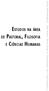 Estudos na área. de Pastoral, Filosofia e Ciências Humanas. DISCERNINDO - Revista Teológica Discente da Metodista