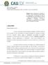 Parecer Jurídico nº 34/2015 Interessado: CAU/DF. Assunto: Decisão do Presidente da CPL do CAU/DF Carta Convite 003/2015