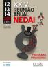 13 REUNIÃO NEDAI. Teatro Vila Real VILA REAL PORTUGAL PROGRAMA PROVISÓRIO. Patrocínio Ciêntifico: