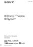 (1) Home Theatre System. Manual de instruções HT-IS Sony Corporation