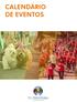 CALENDÁRIO DE EVENTOS