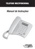 TELEFONE MULTIFUNCIONAL COM IDENTIFICADOR DE CHAMADAS E VIVA-VOZ. manual de instruções