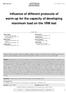 Influence of different protocols of warm-up for the capacity of developing maximum load on the 1RM test