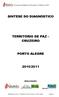 SINTESE DO DIAGNÓSTICO TERRITÓRIO DE PAZ CRUZEIRO PORTO ALEGRE 2010/2011