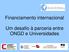 Financiamento internacional. Um desafio à parceria entre. ONGD e Universidades