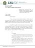 Parecer Jurídico: 33/2015 Interessado: CAU-DF. Assunto: Pedido de reequilíbrio econômico financeiro