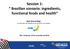 Session 1: Brazilian scenario: ingredients, functional foods and health