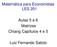 Matemática para Economistas LES 201. Aulas 5 e 6 Matrizes Chiang Capítulos 4 e 5. Luiz Fernando Satolo