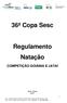 36ª Copa Sesc. Regulamento Natação