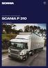 caminhões para longas distâncias scania P 310 Especificações Técnicas