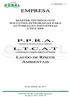 PROGRAMA DE PREVENÇÃO DE RISCOS AMBIENTAIS LAUDO TÉCNICO DAS CONDIÇÕES AMBIENTAIS DE TRABALHO