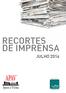 RECORTES DE IMPRENSA JULHO 2014 COM O APOIO: