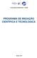 FACULDADE DE IMPERATRIZ - FACIMP PROGRAMA DE INICIAÇÃO CIENTÍFICA E TECNOLOGICA