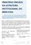 PRINCIPAIS ÓRGÃOS DA ESTRUTURA INSTITUCIONAL DO MERCOSUL