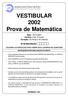 VESTIBULAR 2002 Prova de Matemática