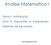 Analise Matemática I. Tema I: Introdução Aula 6: Equações e inequações. Sistemas de equações.