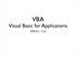 VBA Visual Basic for Applications. APROG - Civil