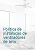 Política de instalação de ventiladores de teto