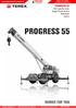 PROGRESS 55 50t capacity class Rough Terrain Crane Datasheet metric PROGRESS 55