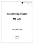 Manual de Operações. MS Auto